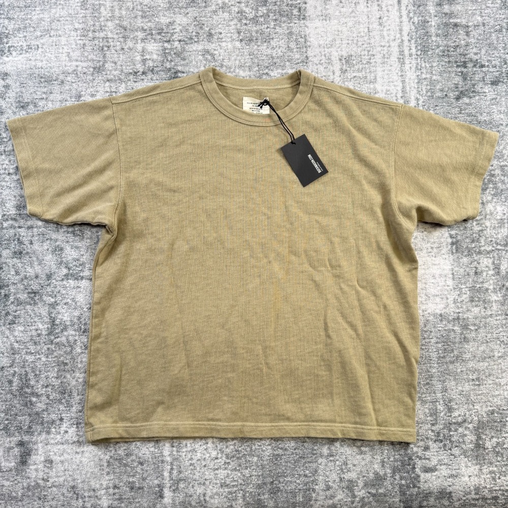 Buck Mason Field Spec Tee Shirt Mens Medium 90S Boxy Heavy Cotton Desert Grass